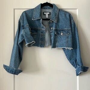Forever 21 Crop Denim Jacket Medium
